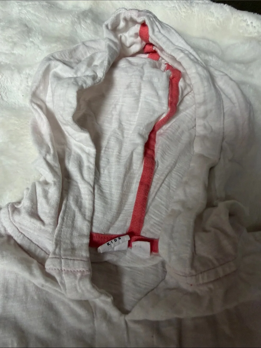 GAP White Cover-Up with Coral Trim